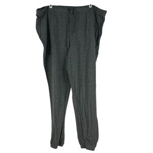 Joyspun Womens Plus Size 2X Jogger Pants Gray Recycled Polyester & Spandex Blend